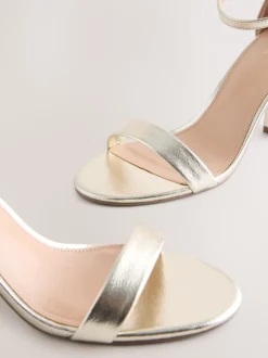 Goud - Sandalen met blokhak