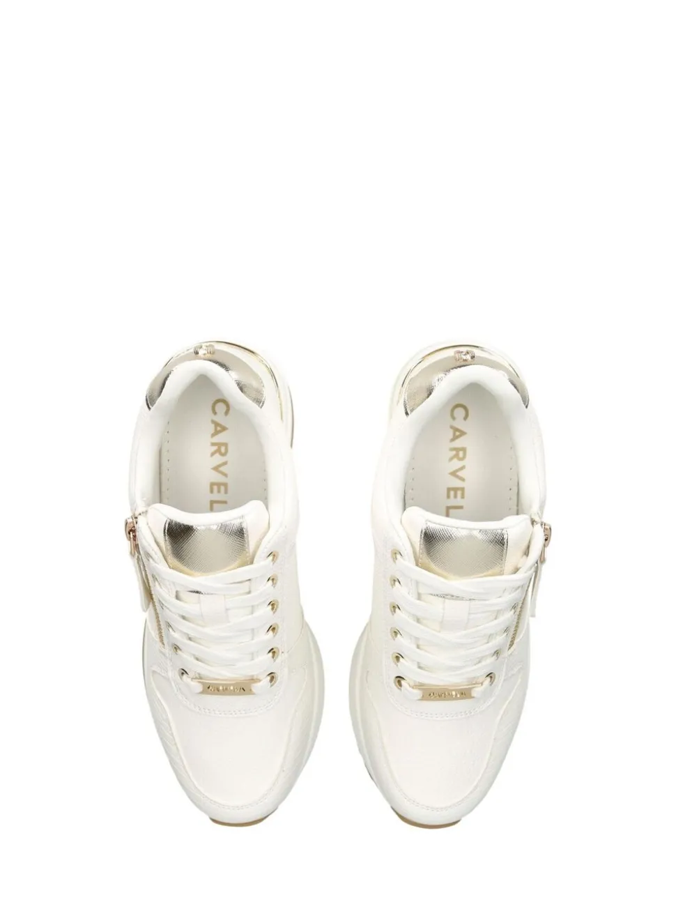 Goud chroom - Carvela hoge sneakers met sleehak