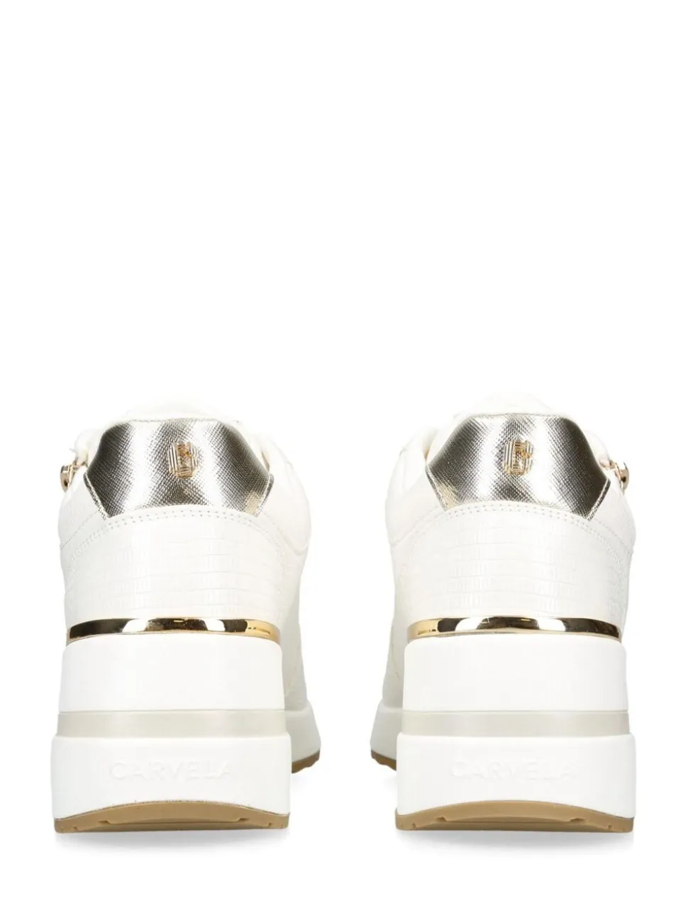 Goud chroom - Carvela hoge sneakers met sleehak