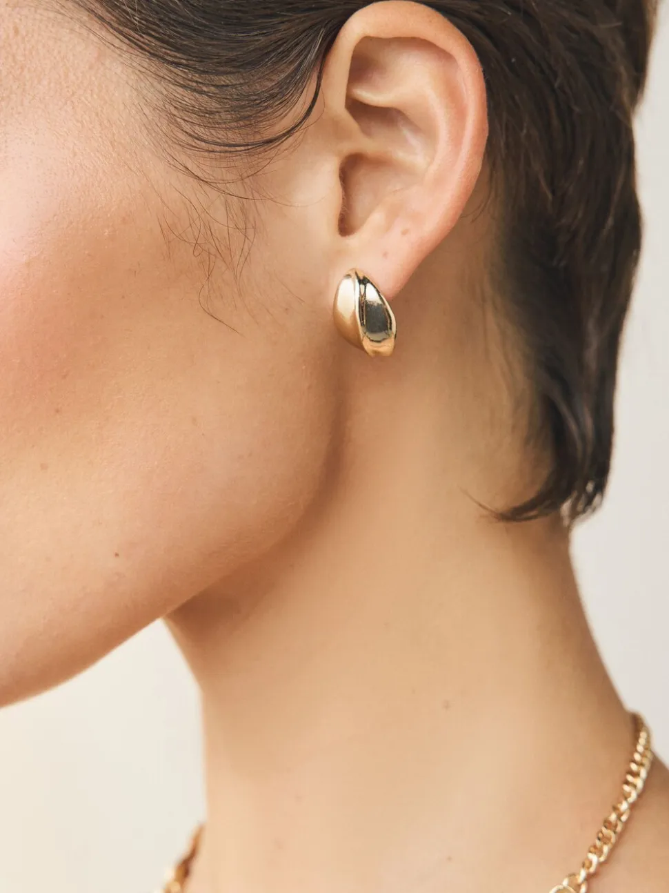 Goudkleurig - Bouton Stud Earrings