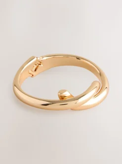 Goudkleurig - Cross-Over Hinge Bangle