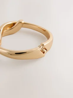 Goudkleurig - Cross-Over Hinge Bangle