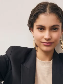 Goudkleurig - Fan Cascade Statement Earrings