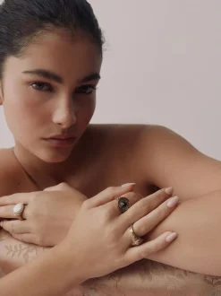 Goudkleurig - Heart Charm Ring Pack