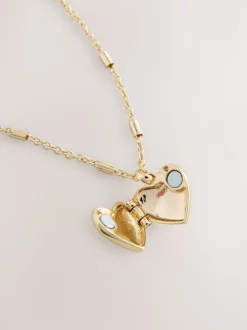 Goudkleurig - Heart Locket Necklace