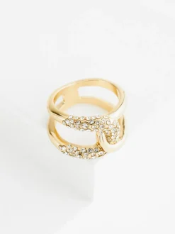 Goudkleurig - Interlink Sparkle Ring