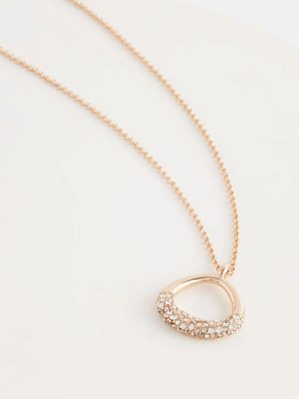 Goudkleurig - Ketting met druppelvormige open druppel