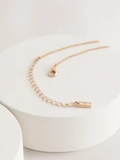 Goudkleurig - Lariat-halsketting met Hart draad