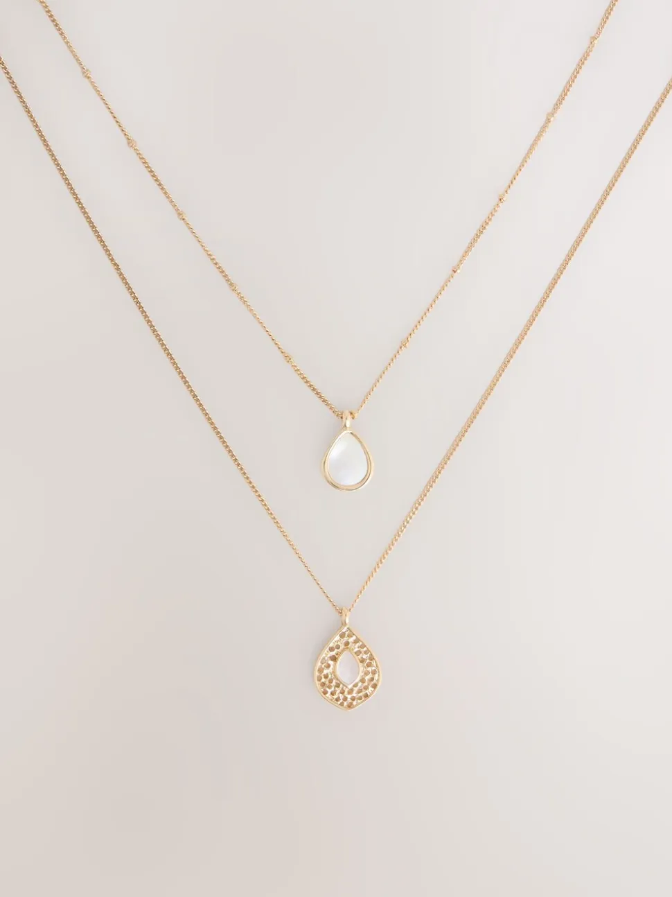 Goudkleurig - Layered Stone Necklace