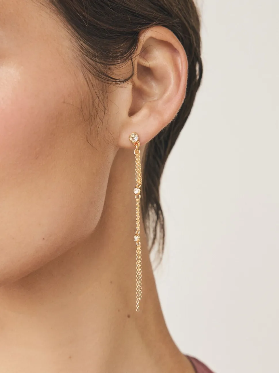 Goudkleurig - Oorbellen met glitterdetail
