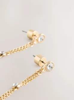 Goudkleurig - Oorbellen met glitterdetail