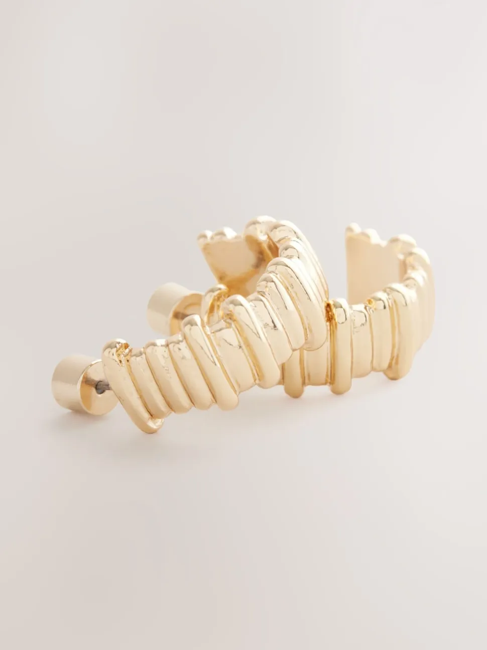 Goudkleurig - Ridged Hoop Earrings