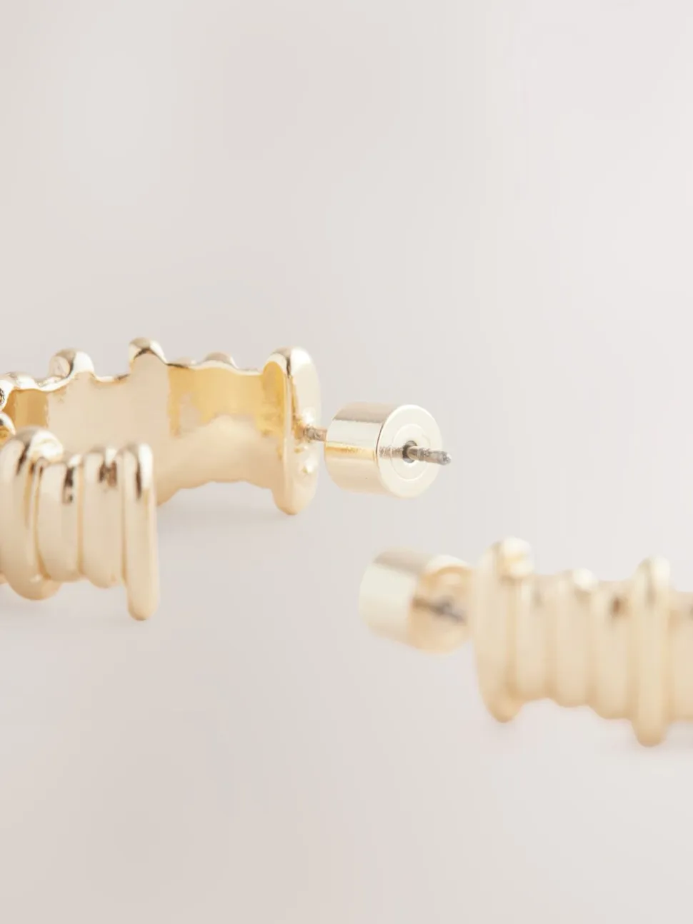 Goudkleurig - Ridged Hoop Earrings