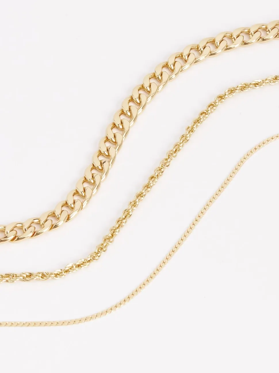 Goudkleurig - Schakelketting met drie lagen