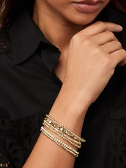 Goudkleurig - Set van glinsterende rekbare armbanden