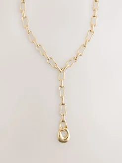 Goudkleurig - Shaped Y Chain Necklace
