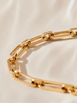 Goudkleurig - Stainless Steel Paperclip Chain Bracelet