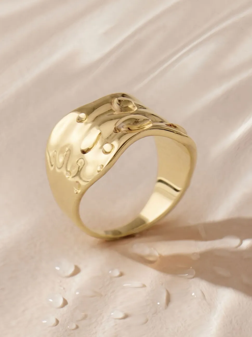 Goudkleurig - Stainless Steel Chunky Ring