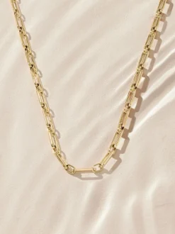 Goudkleurig - Stainless Steel Paperclip Chain Necklace