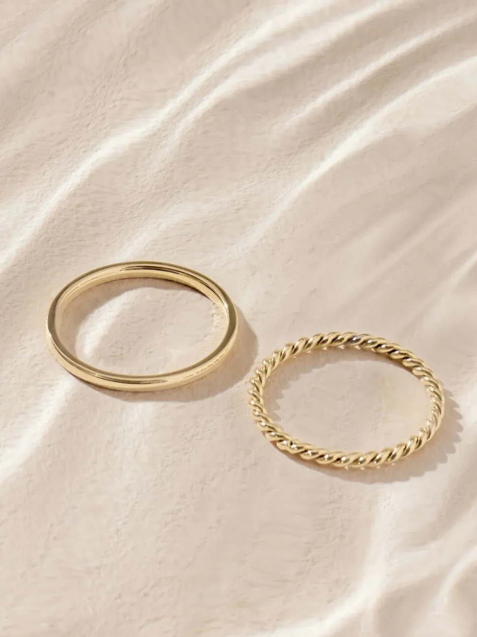 Goudkleurig - Stainless Steel Delicate Ring Pack