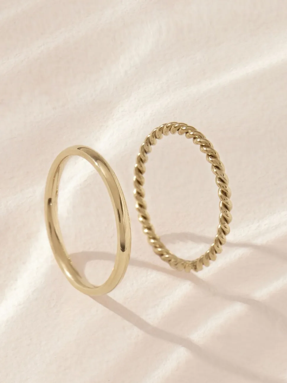 Goudkleurig - Stainless Steel Delicate Ring Pack