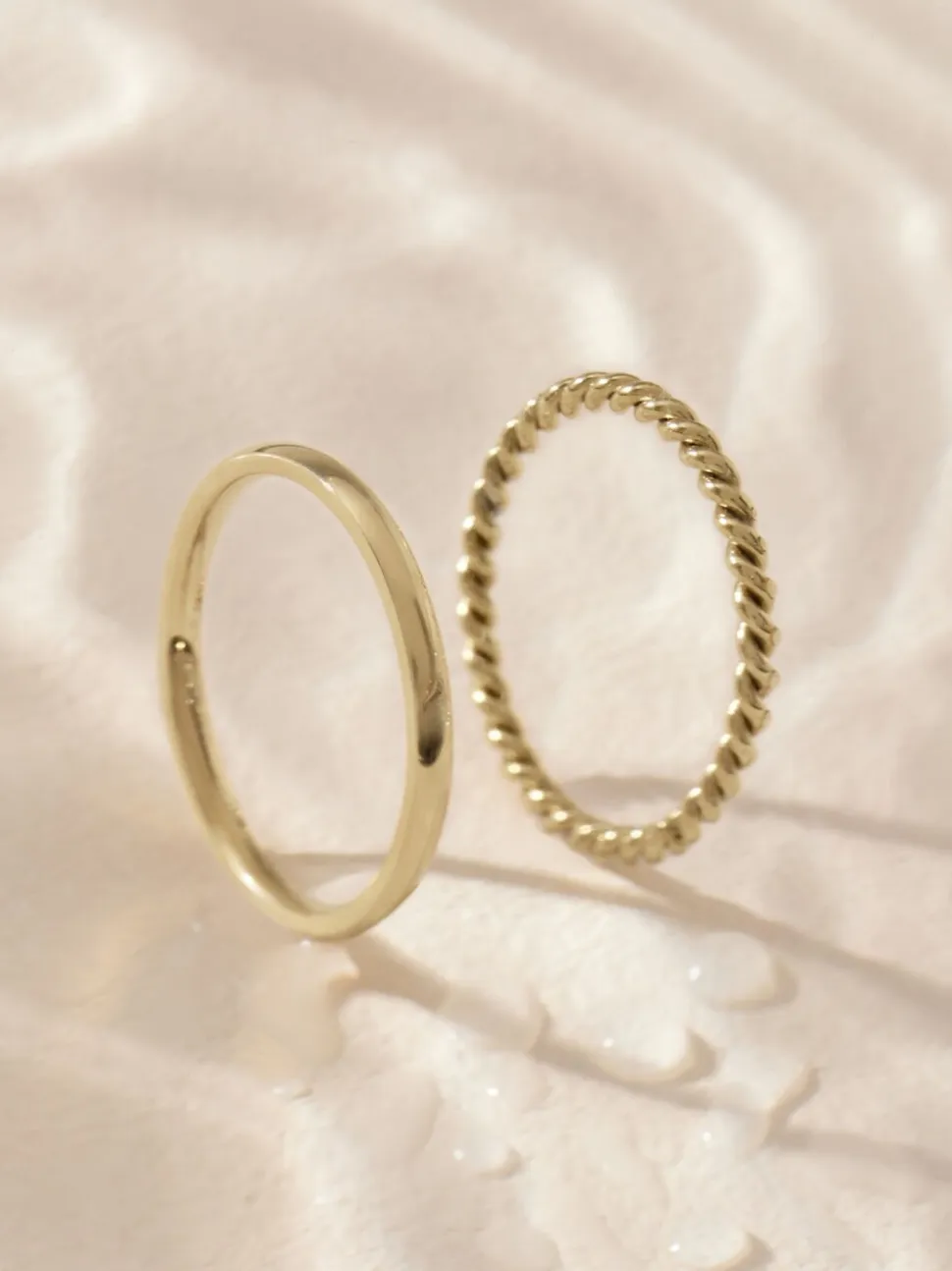 Goudkleurig - Stainless Steel Delicate Ring Pack