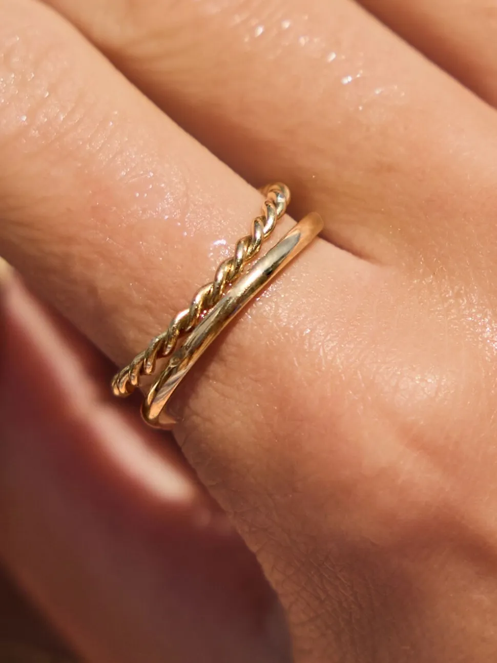 Goudkleurig - Stainless Steel Delicate Ring Pack