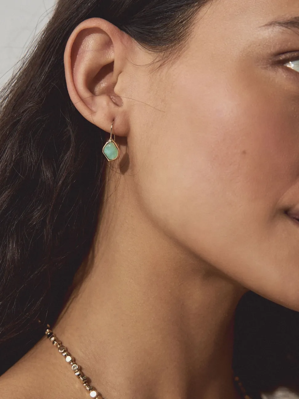 Goudkleurig - Stone Detail Earrings