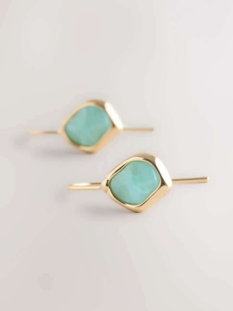 Goudkleurig - Stone Detail Earrings