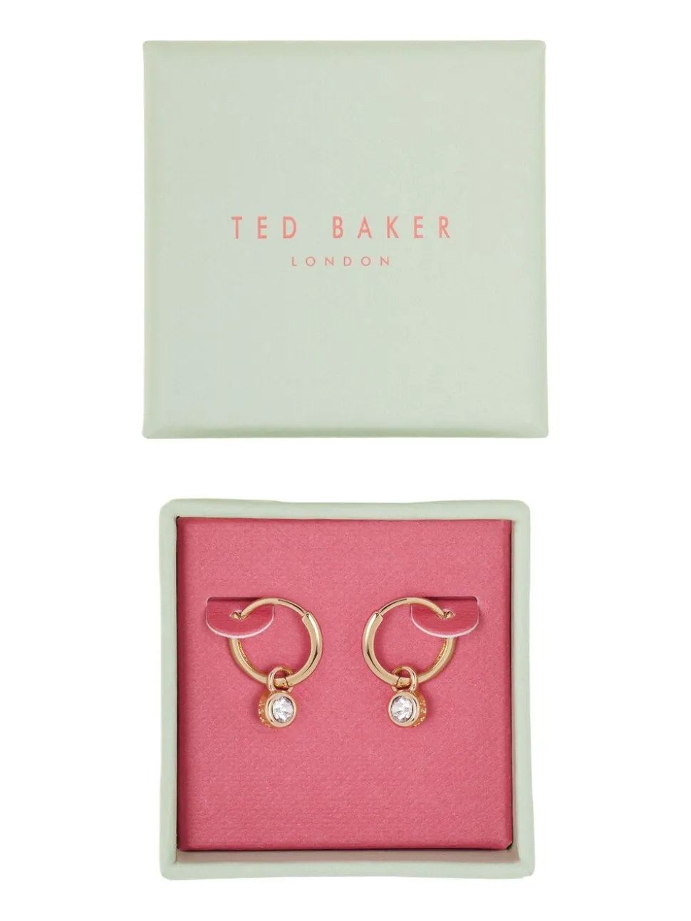 Goudkleurig - Ted Baker SINALAA: oorringetjes met kristallen