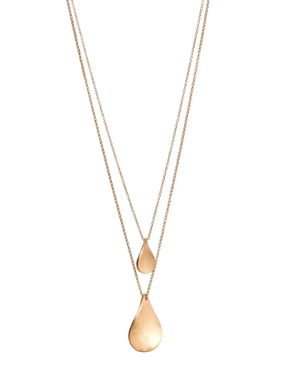 Goudkleurig - Tweelaagse ketting met bloemblad