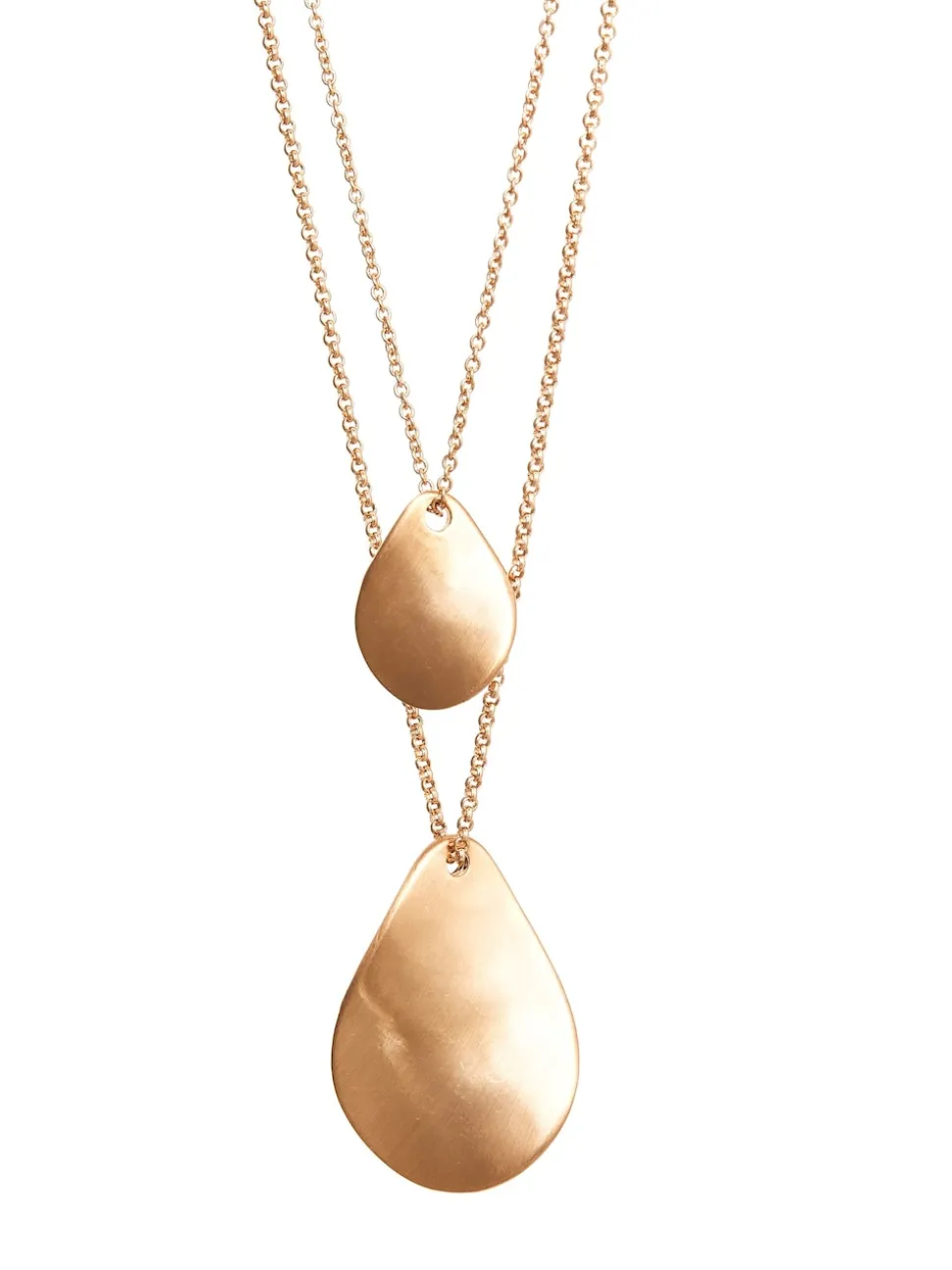 Goudkleurig - Tweelaagse ketting met bloemblad