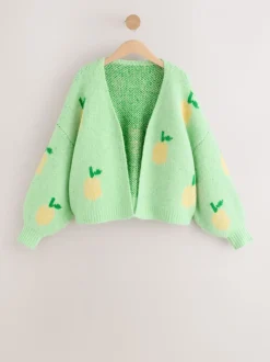 Green Lemon Pattern - Gebreid vest