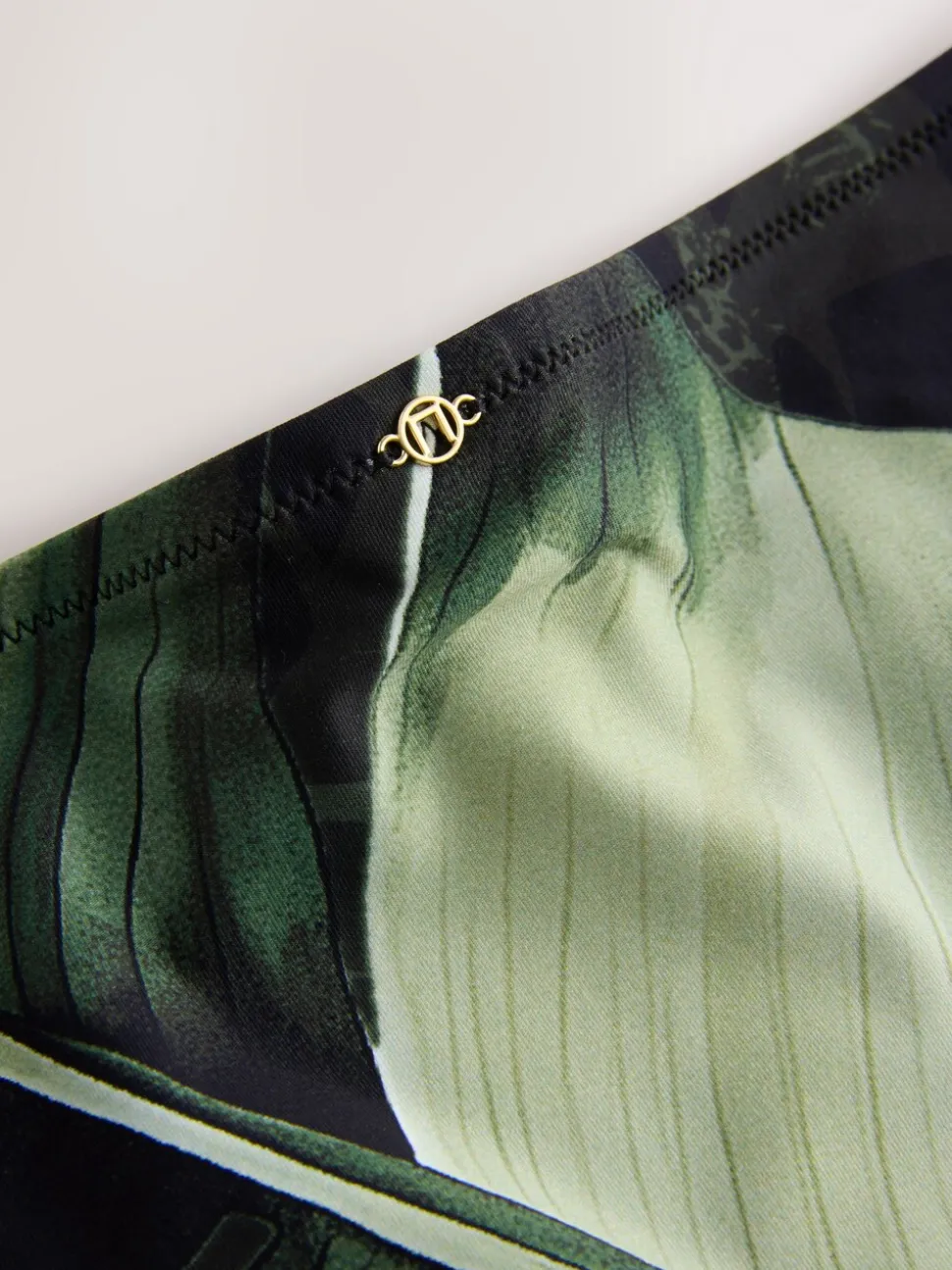 Green/Black Leaf - Bikinibroekjes