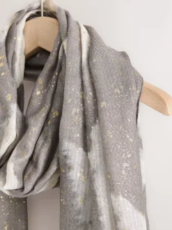 Grey Abstract Foil - Lichte sjaal