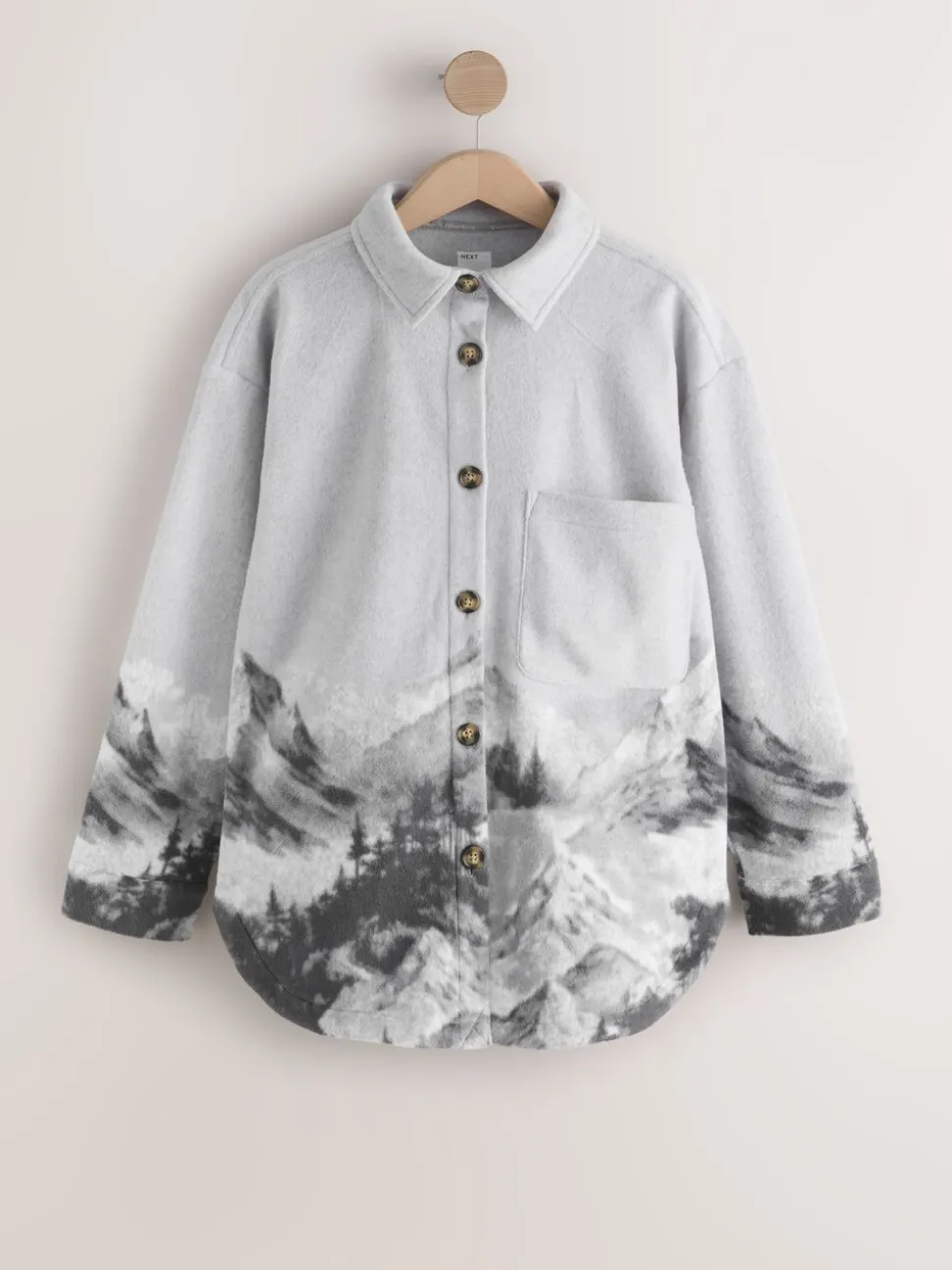 Grey Scene - Polar Fleece Shacket