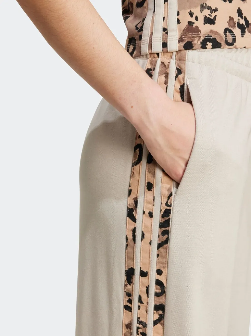 Grijs - adidas Dierenprint 3-Strepen Open Zoom Joggingbroek