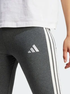 Grijs - adidas Essentials katoenen legging met 3 strepen