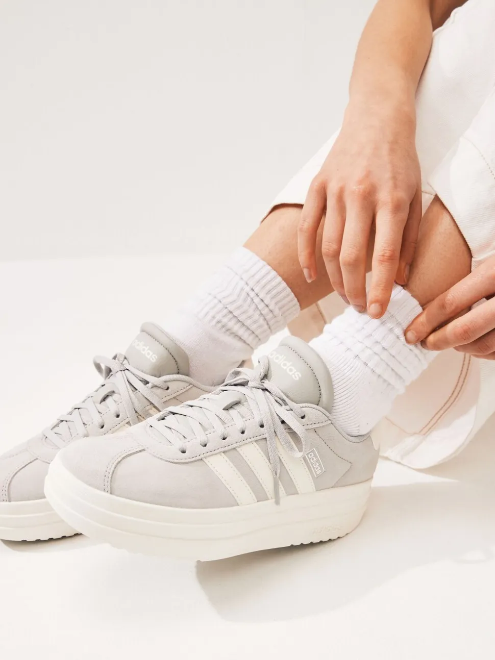 Grijs - Adidas Vl Court Bold sneakers