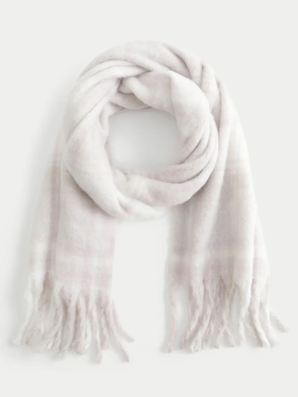 Grijs - Cosy Check Scarf