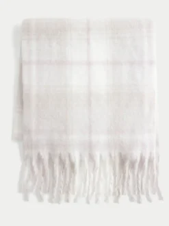 Grijs - Cosy Check Scarf