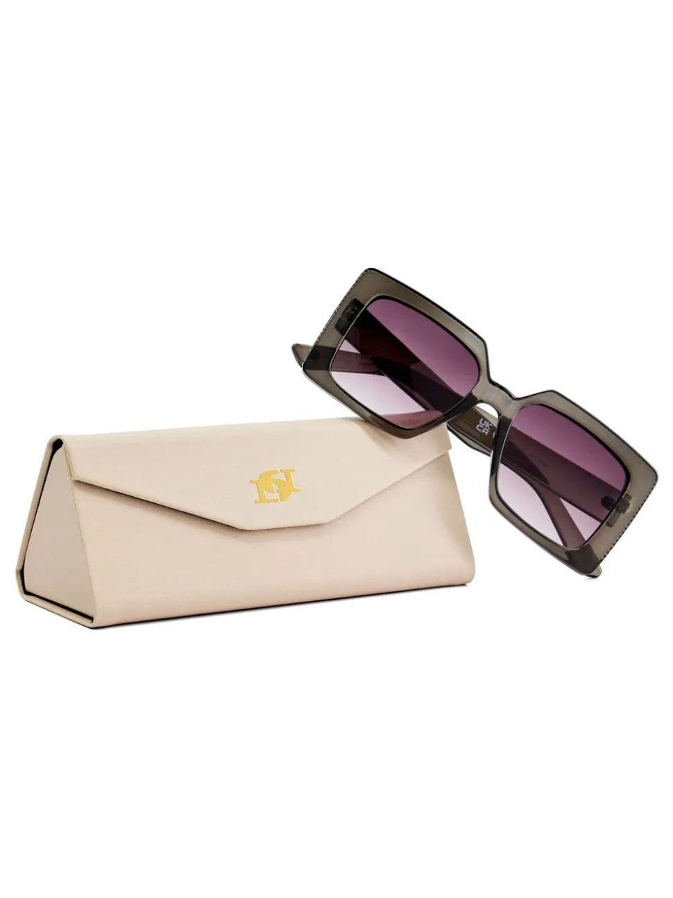 Grijs - Dune London Glitzy Diamanté Rectangular Sunglasses