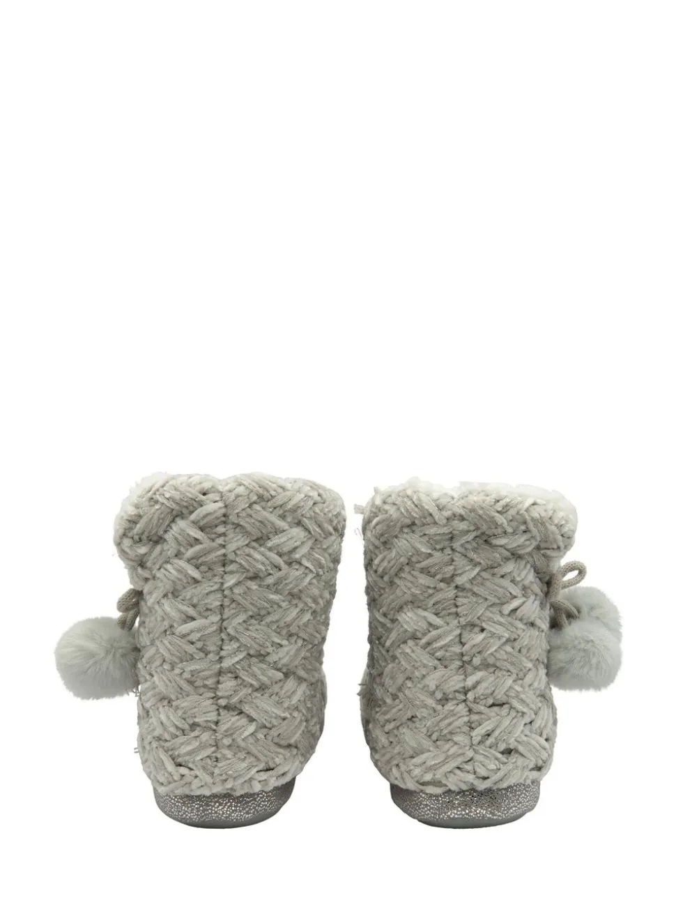 Grijs - Dunlop gebreide pantoffelslaarsjes voor dames
