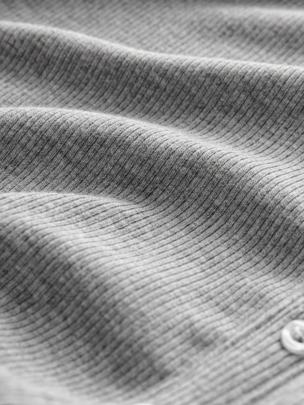 Grijs - Geribbelde Henley-bodysuit met lange mouwen