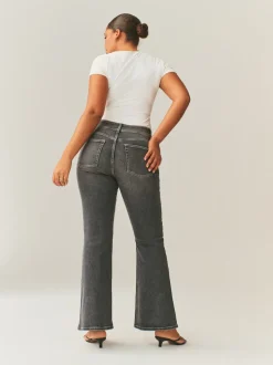 Grijs - Hourglass stretchy flare jeans met hoge taille