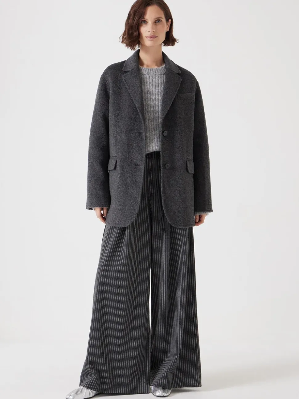 Grijs - Hush Pure Wool Double Faced Blazer