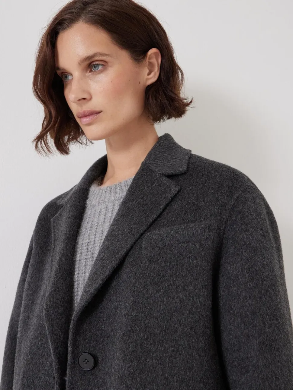 Grijs - Hush Pure Wool Double Faced Blazer