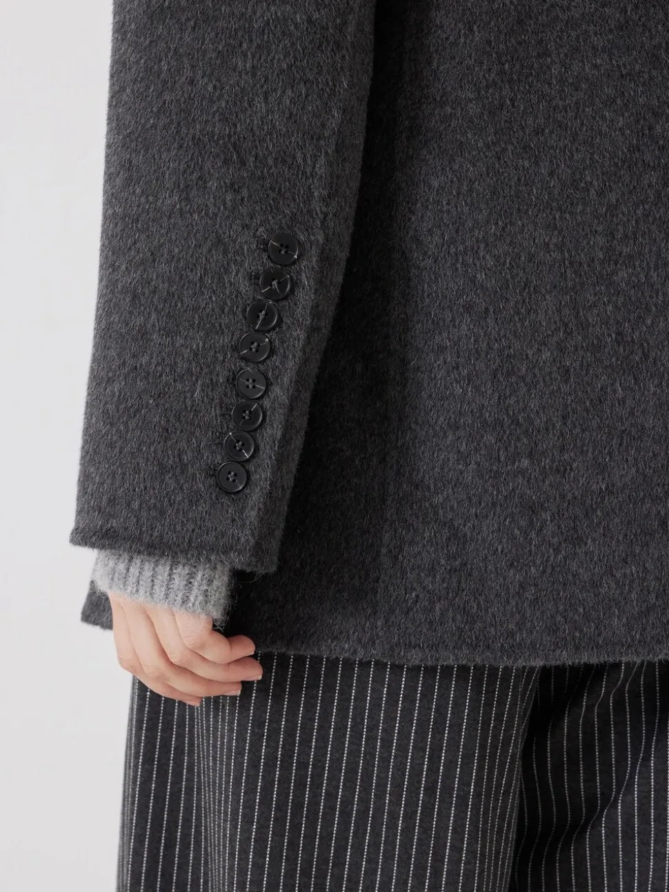 Grijs - Hush Pure Wool Double Faced Blazer