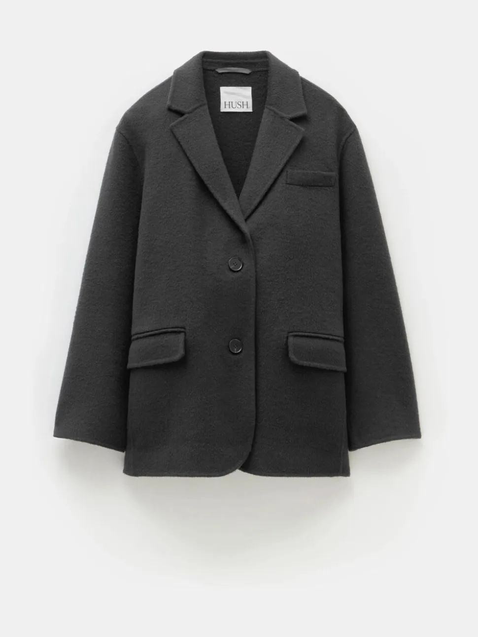 Grijs - Hush Pure Wool Double Faced Blazer