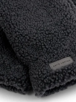 Grijs - Katie Loxton Teddy Mittens With Cord